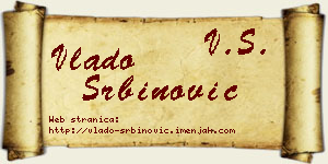 Vlado Srbinović vizit kartica